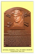 James Jimmy Fox in Nat'l Baseball Hall of Fame & Museum Cooperstown NY Postcard