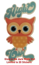 Glow In The Dark Night Owl Sticker Durable