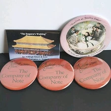 Promotional Ardleigh Elliott & Sons Music Box Pin Back Buttons Emperor's Lot 5