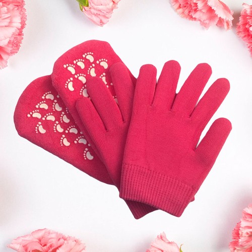 Gel Moisturizing Spa Gloves and Socks Cotton with Thermoplastic Gel Repair and - Picture 5 of 17