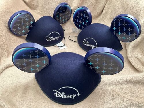 Disney+ Disney Plus Mickey Ear Hats Lot of Three Blue NWT