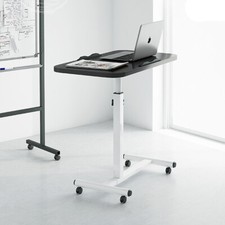 Over Bed Chair Table Hospital Overbed Height Adjustable Laptop Mobile Tray Stand