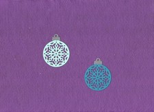 Christmas ball snowflake die cuts scrapbook cards
