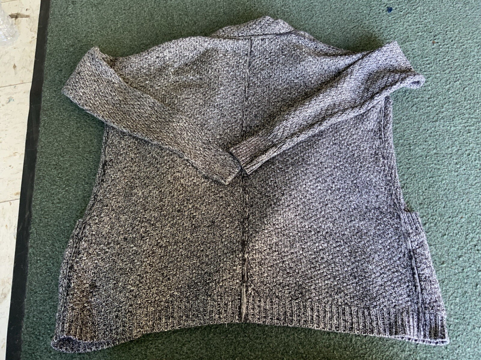 LULULEMON POST PRACTICE Black Ghost Knit Snap But… - image 5