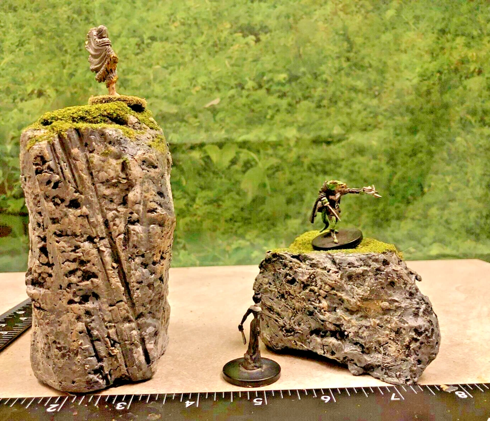 MOSSY MODULAR HILLS--JUEGO PINTADO DE 7 ACANTILADOS--MESA WARGAMING TERRENO D&D Foto 4 de 4