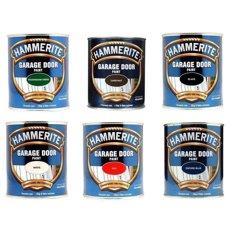 Hammerite Garage Door Paint Prevents Rust GLOSS Finish 750ml All Colours