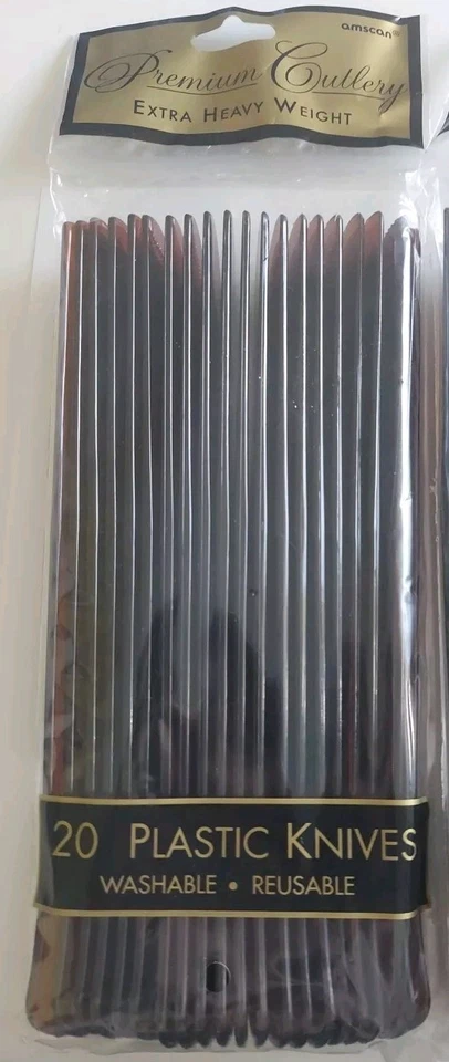 Lote de 60 cuchillos de plástico extra resistentes para fiestas/picnic/patio trasero/alimentación Foto 2 de 2