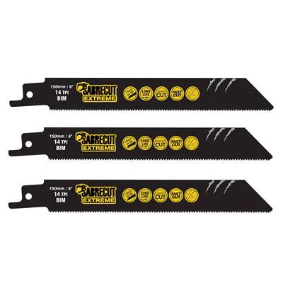 3 SabreCut S922BF 150mm Metal Reciprocating Sabre Saw Blades for Bosch Dewalt