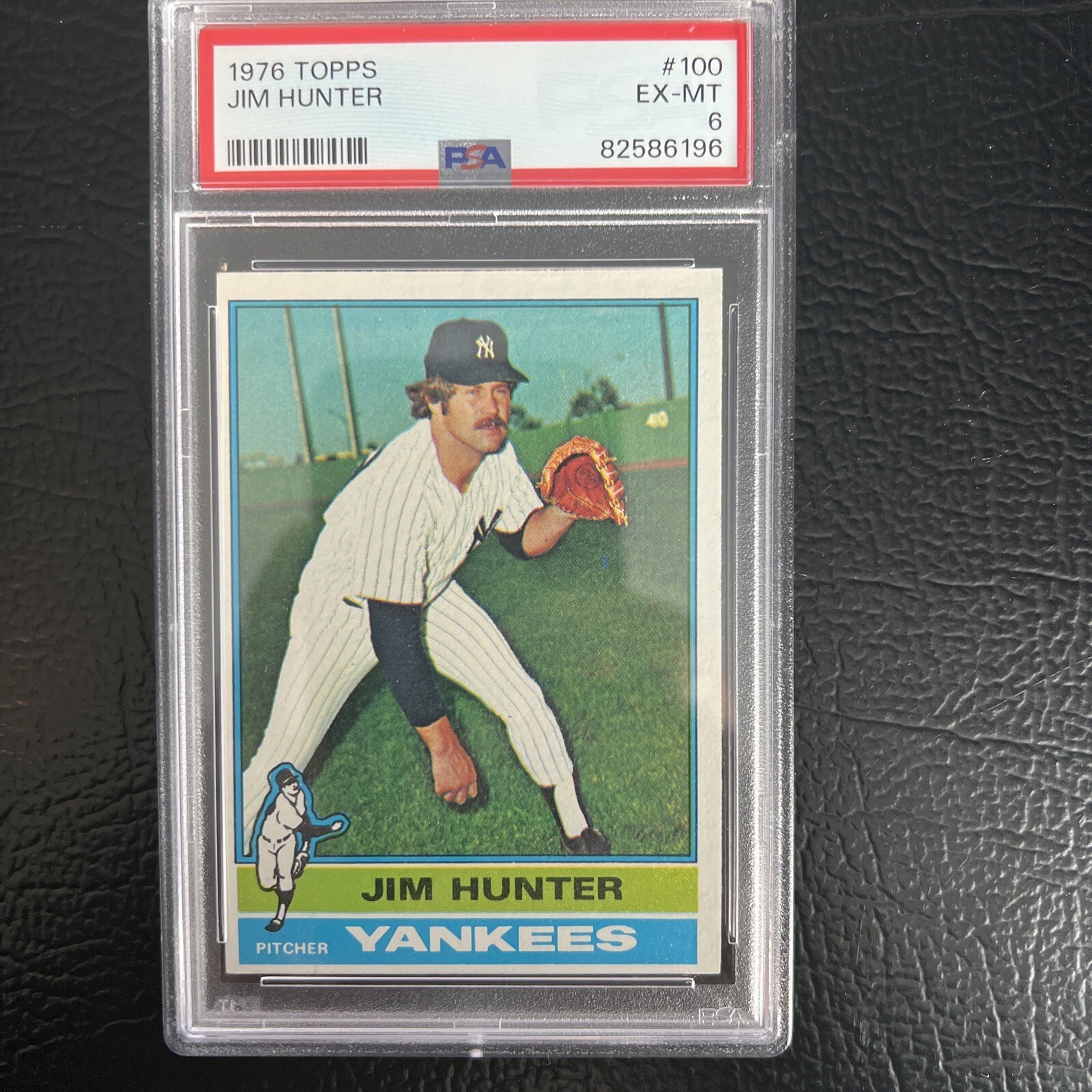 1976 Topps Baseball Jim Hunter #100 PSA 6 EX-MT
