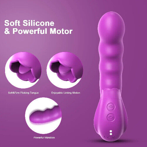 Klitoris-Lecken-G-Spot-Vibrator-Clit-Zunge-Dildo-Vaginal-Vibrierende-Stimulator- - Bild 4 von 14