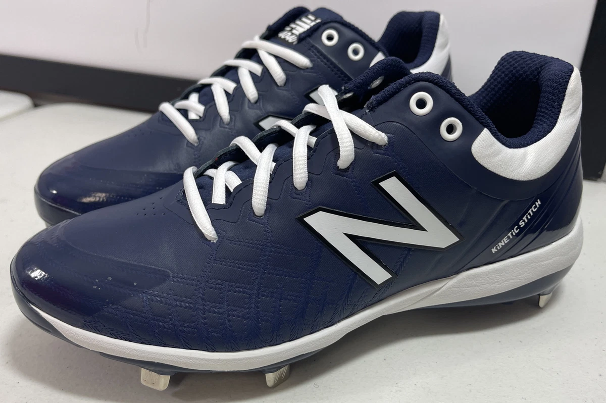Men s New Balance 4040 V5 Low Metal Baseball Cleats Shoes Navy