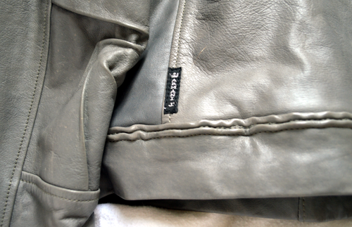 Women's ARMANI Grey Leather Jacket. Excellent Condition. - Picture 10 of 10
