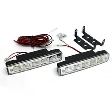 2 pc 6" LED DRL Day Time Running Light Bar Fog Super Bright Slim Long Life Lamp