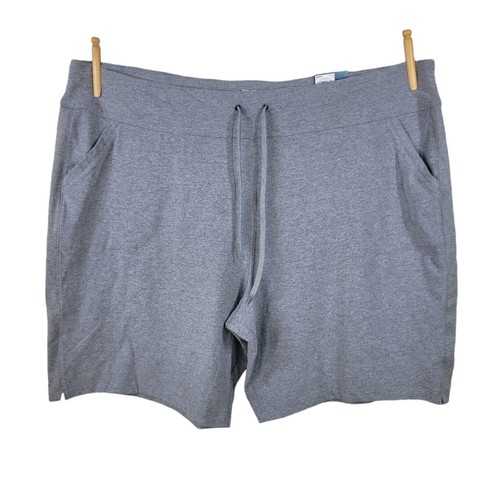 NWT Tek Gear Essential Bermuda Mid Rise Shorts Plus Size 3X 22/24 Gray Jersey - 第 2/8 張圖片