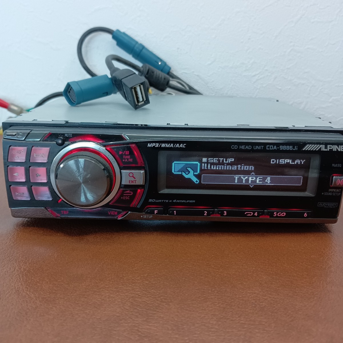 アルパイン CDプレーヤー CDA-9886Ji CD USB 1DIN Alpine CDA-9886Ji 1DIN CD MP3 USB Car Audio Head Unit Used