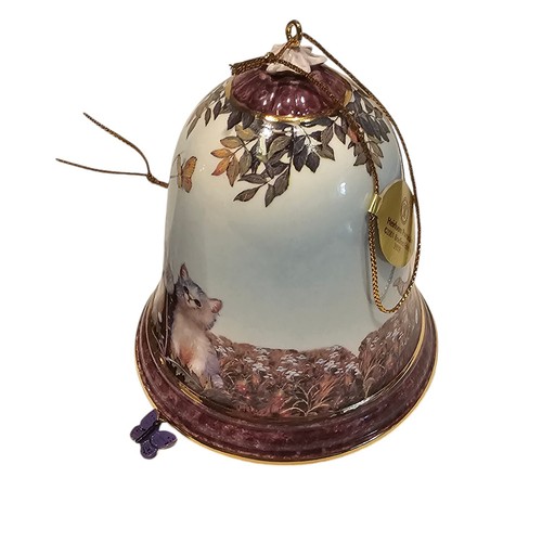 The Bradford Editions Garden Discoveries Kitten Ornaments Set of 3 Bells *READ* - Picture 7 of 22