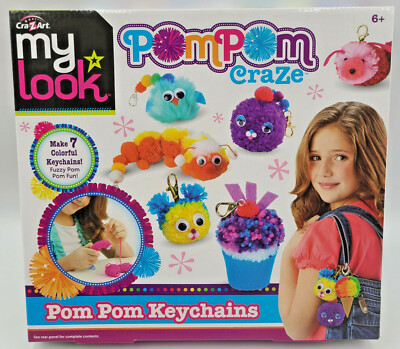 Cra-Z-Art My Look PomPom Craze Keychains NEW