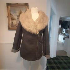 Le Chateau Blue/grey Faux Suede Jacket Size. S New