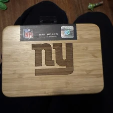 Picnic Time Cutting/ Serving Organic Bamboo Board. Official NFL NY Giants