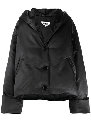 MM6 MAISON MARGIELA HOODED PADDED PARKA JACKET BLACK *NEW*