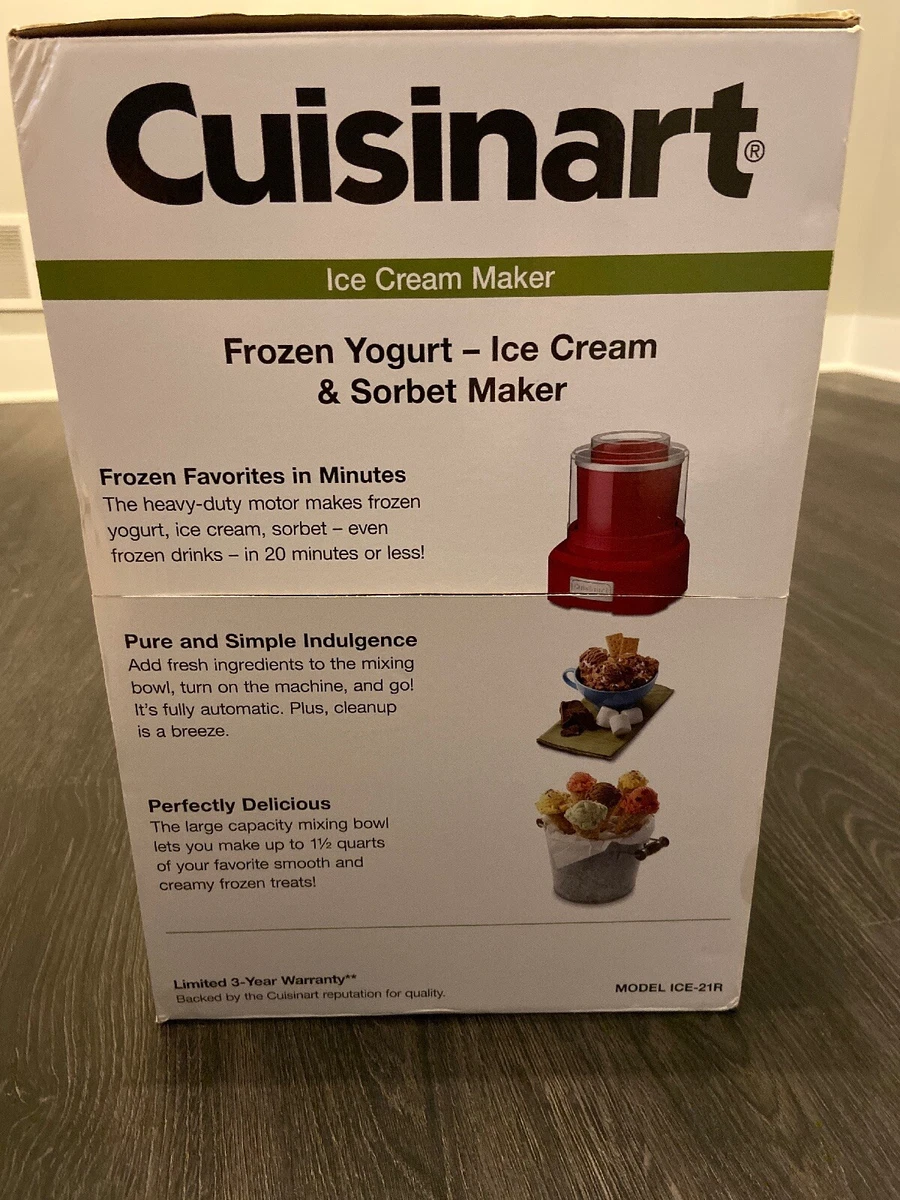 Cuisinart ice21r frozen yogurt automatic ice cream and sorbet maker new arrivals