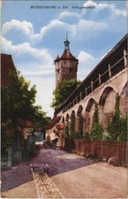 Old postcard postcard Rothenburg blade rubble GERMANY (1075901)