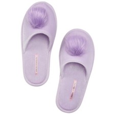 Victoria's Secret Pom Pom Slippers Size Large 9/10 NWT