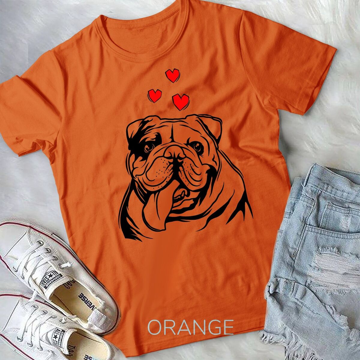 English Bulldog Love Cute Bully Dog Mom Funny Womens Gift Unisex T-Shirt