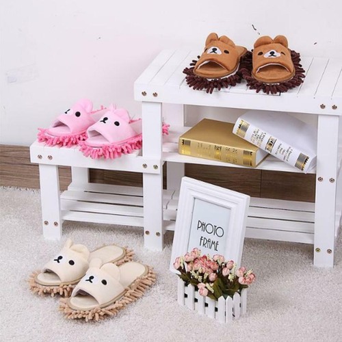 Lovely Lazy Slippers Couple Cleaning Shoes Mop Floor Wipe Refill Pads Washable - Picture 3 of 6