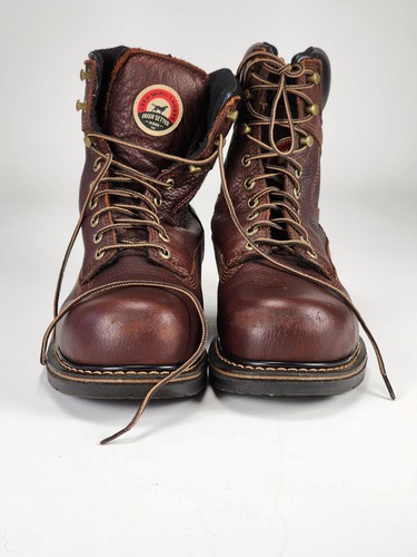 Irish Setter 83624 Farmington Brown Leather Steel Toe Work Boots Mens Size 7 D
