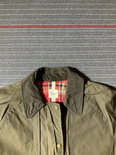 Lands End Damen grün British Millerain Öl gewachst Chore Mantel Scheunenjacke Gr. L - Bild 4 von 12