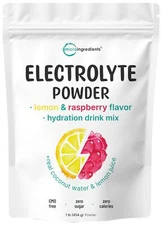 Hydration Electrolyte Powder 1lb 69 Servings - No Sugar Essential Minerals fo...