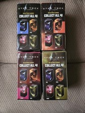 Lot complet de 4 verres de collection Burger King 2008 STAR TREK neufs dans boîtes/sacs !