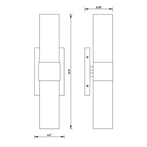 DESIGNERS FOUNTAIN Anton 17.5 in 2-Light Wall Sconce Old Satin Brass D286M-2WS-0 - Picture 4 of 8