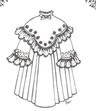 SEWING PATTERN fits 13-14" DOLL DRESS Victorian German French Little Darling 681