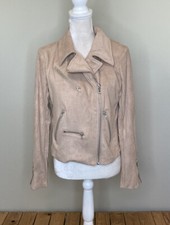 Vici Nwot Women’s Full Zip Faux Suede Jacket Size Xl Tan Q4