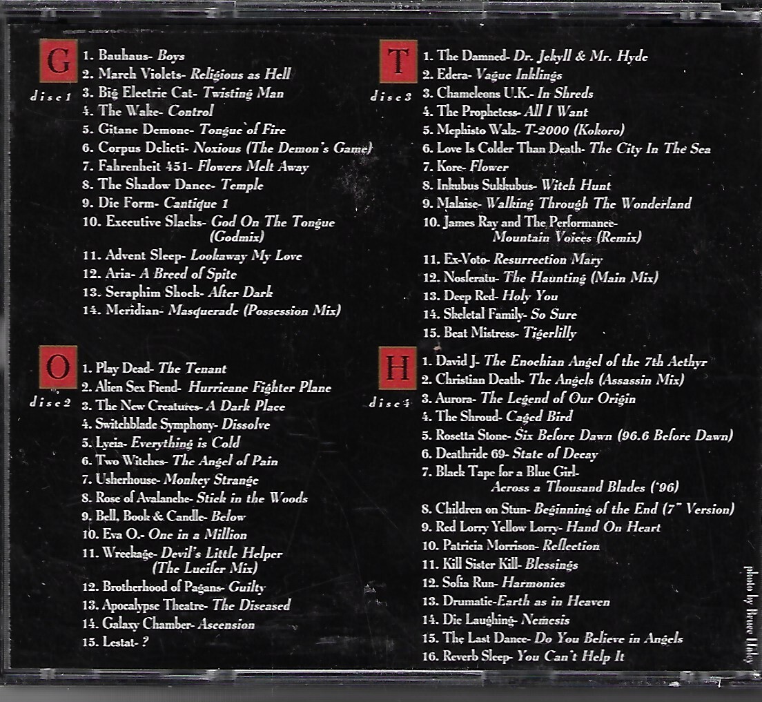 GOTH BOX USED 4 CD SET CLEOPATRA RECORDS BAUHAUS DAMNED DAVID J