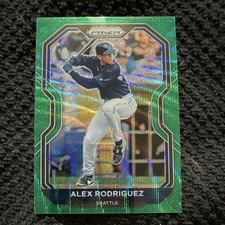 2021 Panini Prizm Tier II Alex Rodriguez #195 Green Wave Prizm Seattle Mariners