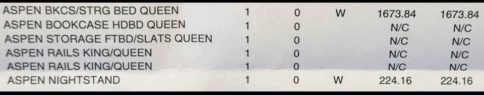 Bedframe and Nightstand (1 ea) - Aspen / Santa Fe dark chocolate and stone - Image 3 of 3