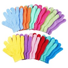 24 pcs Exfoliating Shower Gloves,Double 24 Count Pack of 1 , 'Multi-color'