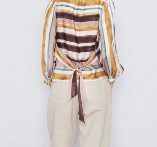 Zara CAMICIA A RIGHE CON MANICHE INTERE TAGLIA S - Foto 3 di 9