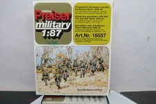 PREISER HO SCALE #16557 WW2 GERMAN SOLDIERS ADVANCING GRENADIERS W/MG 12 FIGURE!