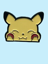 Pok mon Pikachu Enamel Pin  Cute Cartoon Face  Metal Lapel Pin