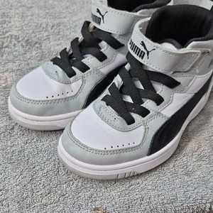 PUMA Boys High Top Sneakers White/Black/Gray US 12C