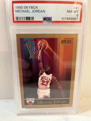 1990-91 SkyBox Michael Jordan #41 PSA 8 Chicago Bulls Basketball Card NBA