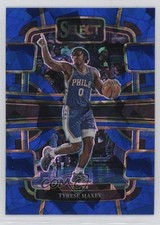 2023-24 Panini Select Concourse Blue Cracked Ice Prizm Tyrese Maxey #44