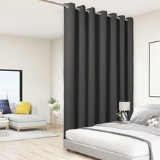 BONZER Room Divider Curtain Total 108W x 84"L Pack of 1 , Dark Grey