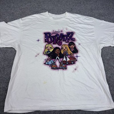 Bratz Graphic T Shirt Women s 2XL White Y2K Style MGA Fashion Dolls Cartoon Tee