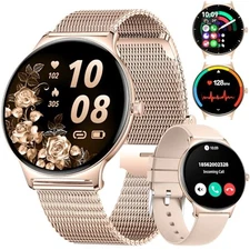 Womwn's Smart Watch, 1.43" AMOLED Display Fitness Tracker with Bluetooth FV12-D