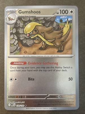 Gumshoos 110/132 Me01: Mega Evolution Reverse Holo Pokémon TCG NM